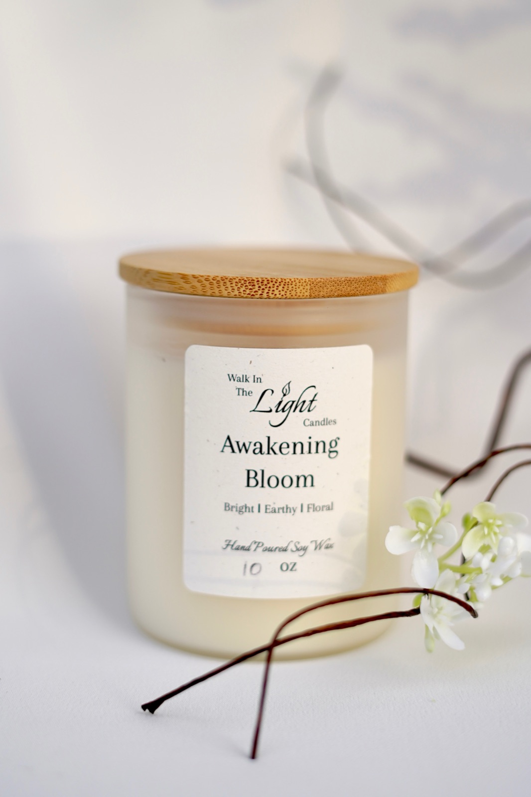 Awakening Bloom scripture-inspired candle